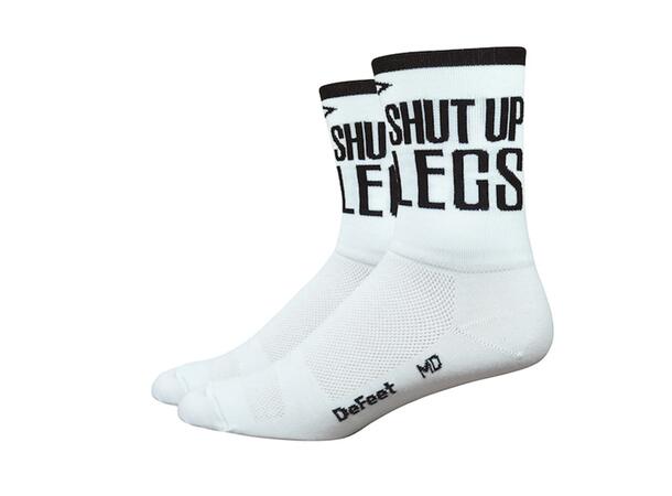 DeFeet Aireator Shut Up Legs Sokker Hvit/Sort Str.XL 